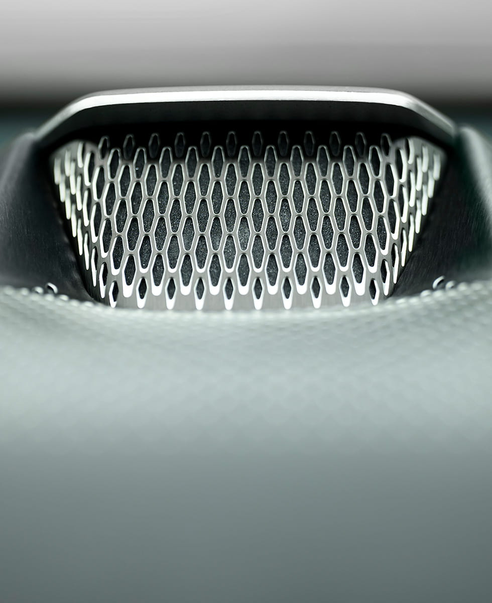 DBX speaker pictured close up