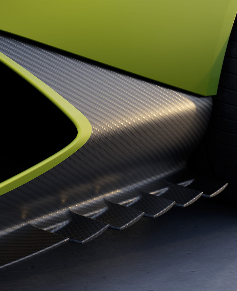 A close up of Valhalla's vortex generators